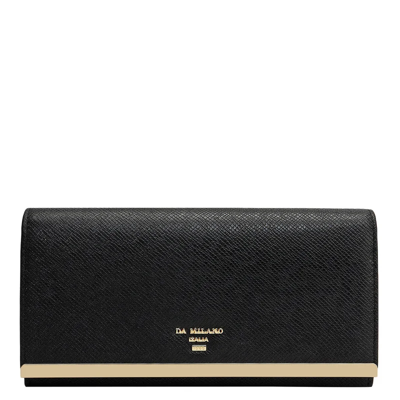 دا ميلانو Franzy Leather Ladies Wallet - Black